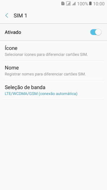Pressione o indicador para ativar ou desativar o chip. Pressione o indicador para ativar ou desativar o chip.