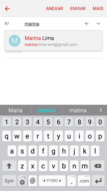 Pressione o contato desejado. Pressione o contato desejado.