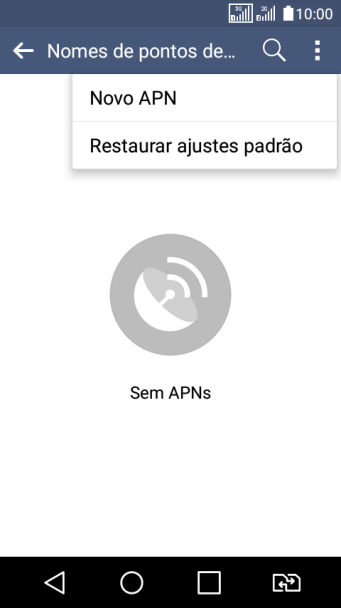 Pressione Novo APN. Pressione Novo APN.