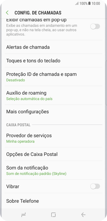Pressione Mais configurações. Pressione Mais configurações.