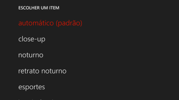 Pressione a configuração desejada. Pressione a configuração desejada.