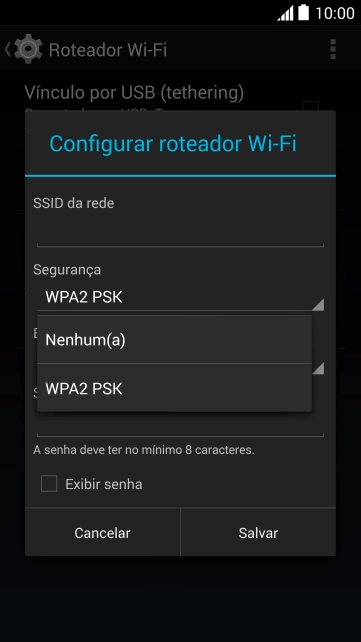 Pressione WPA2 PSK para proteger seu Roteador Wi-Fi com uma senha. Pressione WPA2 PSK para proteger seu Roteador Wi-Fi com uma senha.