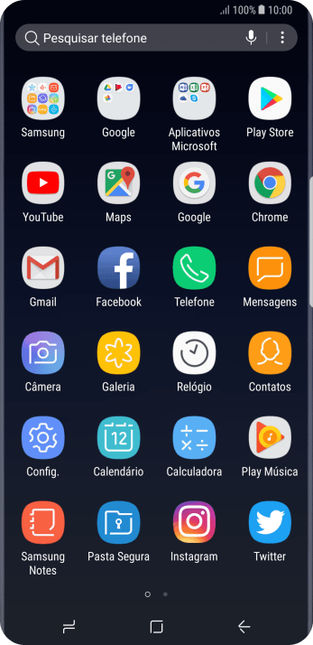 Pressione Galeria, e navegue até a pasta desejada. Pressione Galeria, e navegue até a pasta desejada.