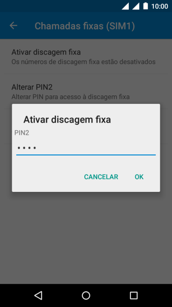 Digite o código PIN2, e pressione OK. Digite o código PIN2, e pressione OK.