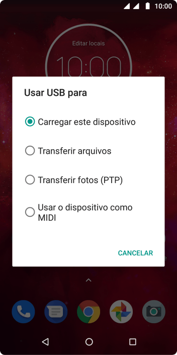 Pressione Transferir arquivos para ativar a função. Pressione Transferir arquivos para ativar a função.