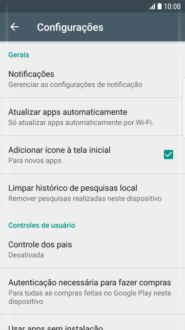 Pressione Atualizar apps automaticamente. Pressione Atualizar apps automaticamente.