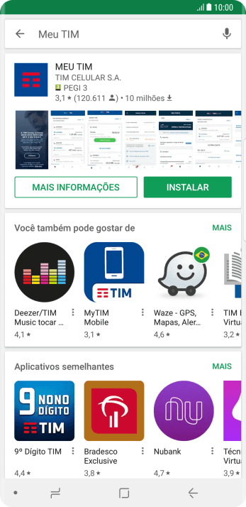Pressione MEU TIM. Pressione MEU TIM.
