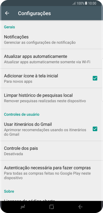 Pressione Atualizar apps automaticamente. Pressione Atualizar apps automaticamente.