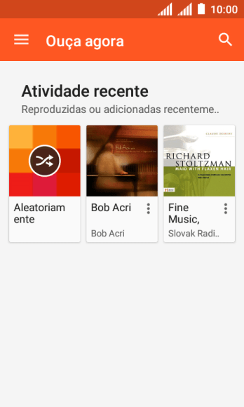 Deslize para a direita a partir do lado esquerdo da tela. Deslize para a direita a partir do lado esquerdo da tela.