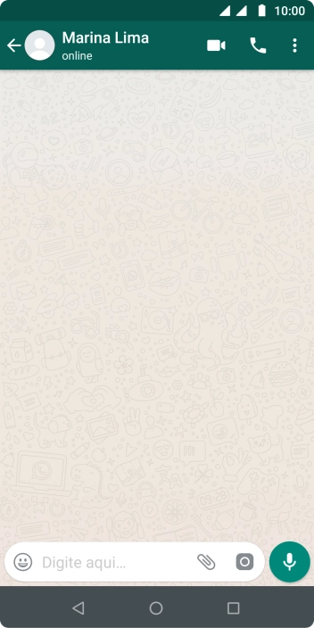 Pressione o campo de escrever, e digite a mensagem desejada. Pressione o campo de escrever, e digite a mensagem desejada.