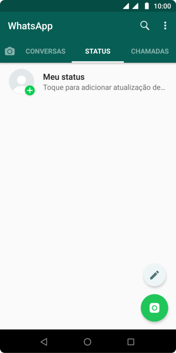 Pressione Meu status. Pressione Meu status.