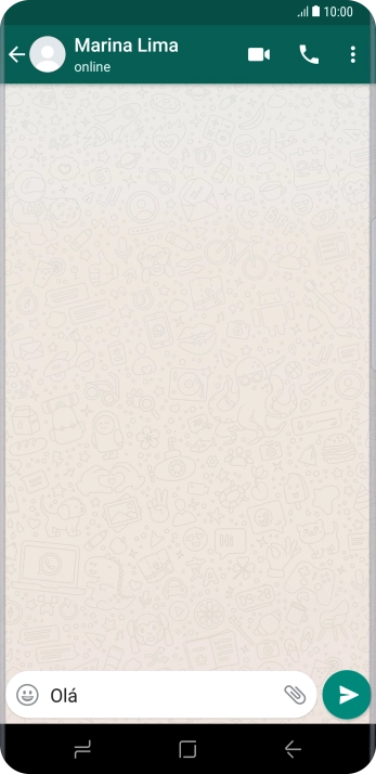 Pressione o ícone de enviar. Pressione o ícone de enviar.