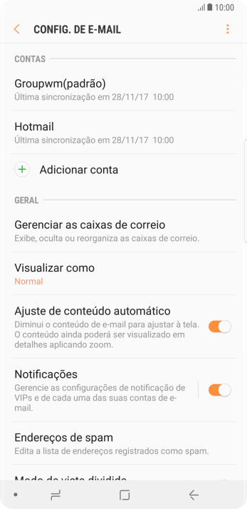 Pressione Notificações. Pressione Notificações.