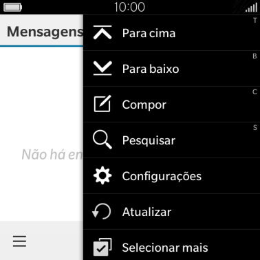 Pressione Configurações. Pressione Configurações.