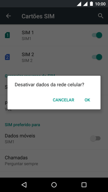 Se você desativar a função, deve pressionar OK. Se você desativar a função, deve pressionar OK.