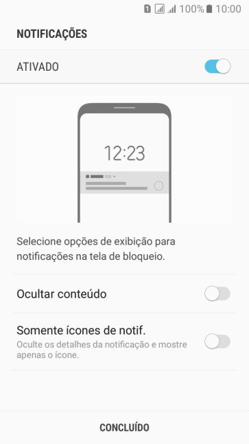 Pressione a configuração desejada. Pressione a configuração desejada.