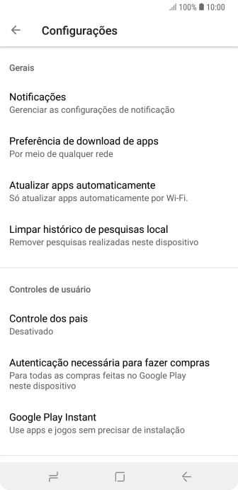 Pressione Atualizar apps automaticamente. Pressione Atualizar apps automaticamente.