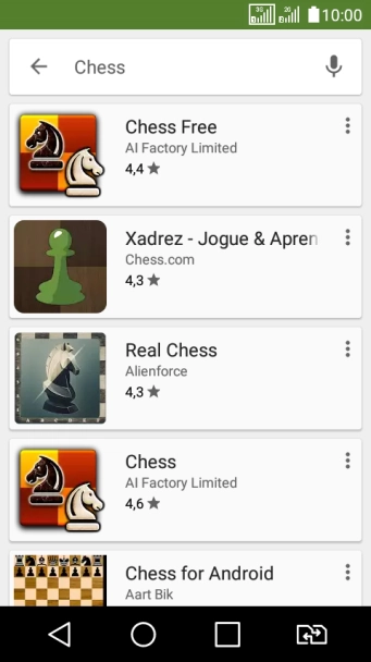 Pressione o app desejado. Pressione o app desejado.