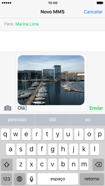 Pressione Enviar, quando você terminar de digitar sua MMS. Pressione Enviar, quando você terminar de digitar sua MMS.
