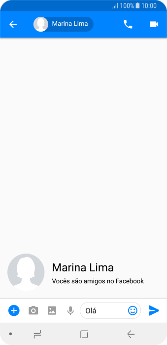 Escreva o texto desejado, e pressione o ícone de enviar. Escreva o texto desejado, e pressione o ícone de enviar.