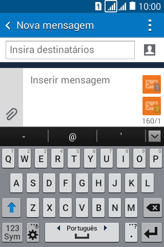 Abra uma nota, mensagem ou e-mail, para que o teclado fique visível na tela, e o celular pronto para a digitação. Abra uma nota, mensagem ou e-mail, para que o teclado fique visível na tela, e o celular pronto para a digitação.