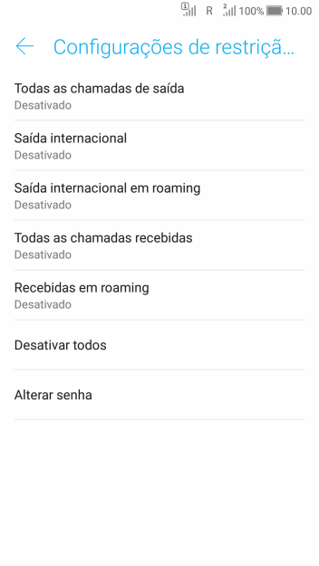 Pressione o indicador ao lado do tipo de bloqueio. Pressione o indicador ao lado do tipo de bloqueio.