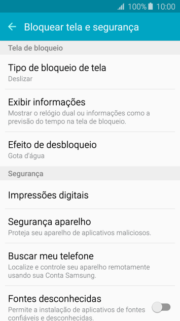 Pressione Tipo de bloqueio de tela, e digite o código de bloqueio atual. Pressione Tipo de bloqueio de tela, e digite o código de bloqueio atual.