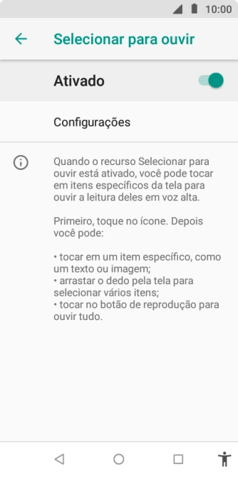 Pressione a tecla de voltar. Pressione a tecla de voltar.