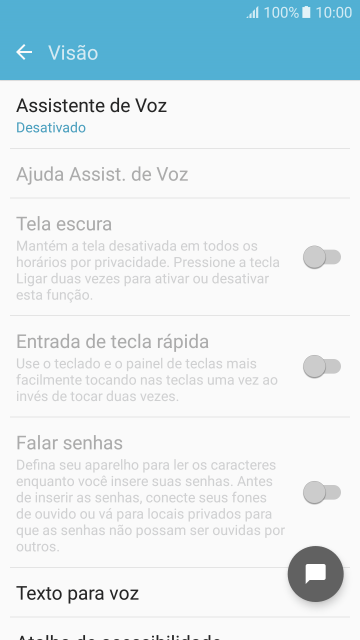 Pressione Texto para voz, e siga as indicações da tela para configurar a velocidade da fala. Pressione Texto para voz, e siga as indicações da tela para configurar a velocidade da fala.