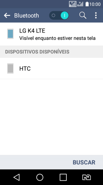 Pressione o dispositivo Bluetooth desejado, e siga as instruções da tela para conectar o dispositivo ao seu celular. Pressione o dispositivo Bluetooth desejado, e siga as instruções da tela para conectar o dispositivo ao seu celular.
