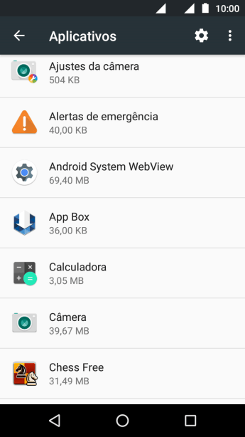 Pressione o app desejado. Pressione o app desejado.