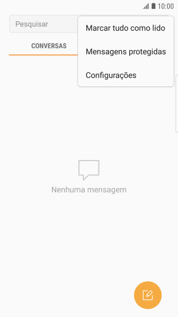 Pressione Configurações. Pressione Configurações.