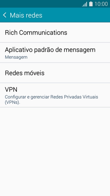 Pressione Redes móveis. Pressione Redes móveis.