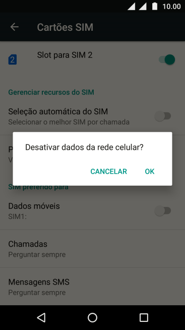 Se você desativar a função, deve pressionar OK. Se você desativar a função, deve pressionar OK.
