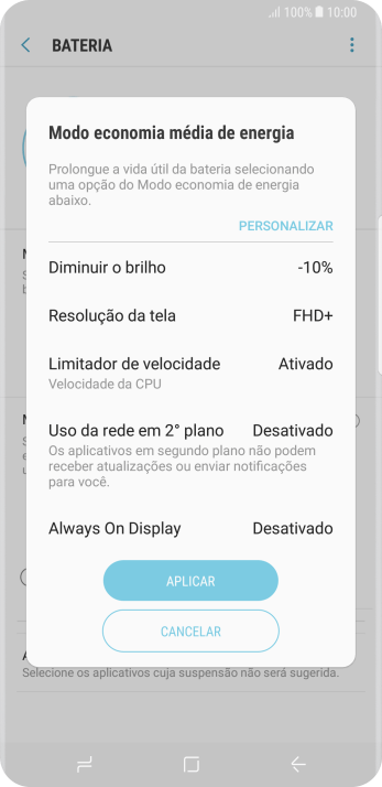 Pressione APLICAR para ativar a função. Pressione APLICAR para ativar a função.