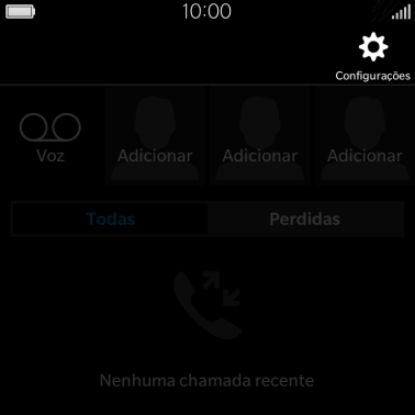 Pressione Configurações. Pressione Configurações.