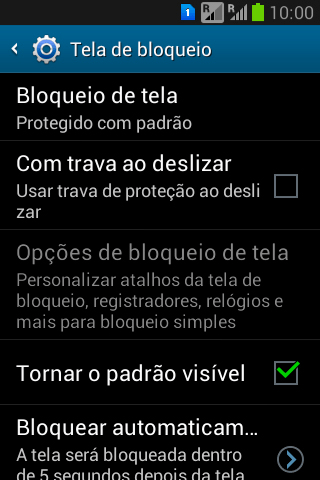 Pressione Bloqueio de tela, e digite o código de bloqueio atual. Pressione Bloqueio de tela, e digite o código de bloqueio atual.