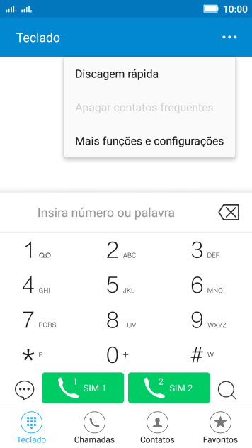 Pressione Mais funções e configurações. Pressione Mais funções e configurações.