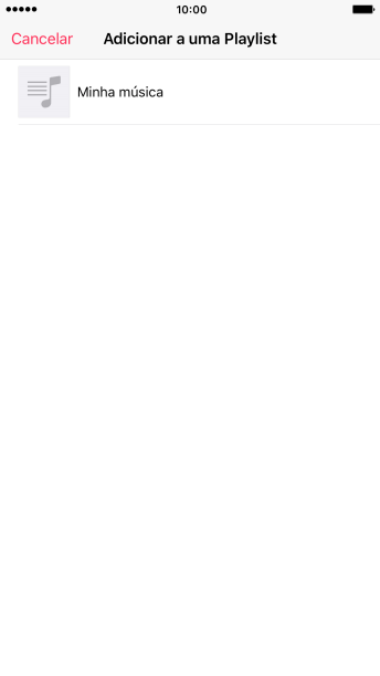Pressione a lista de reprodução desejada. Pressione a lista de reprodução desejada.