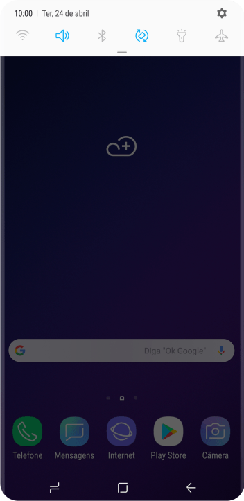 Pressione o ícone de configurações. Pressione o ícone de configurações.