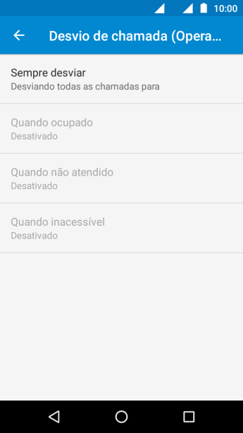 Pressione o tipo de encaminhamento desejado. Pressione o tipo de encaminhamento desejado.