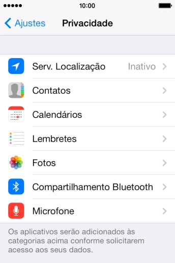 Pressione Serv. Localização. Pressione Serv. Localização.