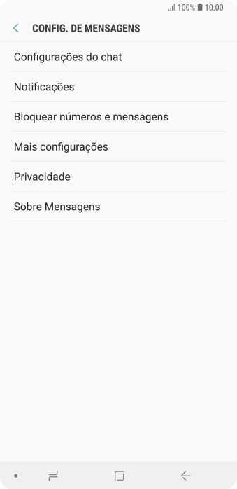Pressione Mais configurações. Pressione Mais configurações.