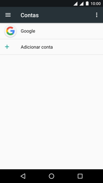Pressione Adicionar conta. Pressione Adicionar conta.