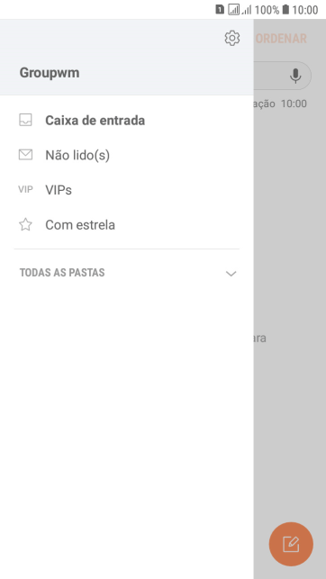 Pressione o ícone de configurações. Pressione o ícone de configurações.