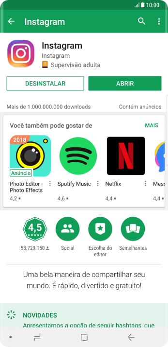 Pressione a tecla de início para finalizar e voltar à tela inicial. Pressione a tecla de início para finalizar e voltar à tela inicial.