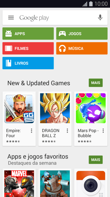 Pressione Google play. Pressione Google play.