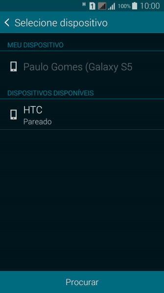 Pressione o dispositivo Bluetooth desejado, e aguarde um instante enquanto o arquivo é transferido. Pressione o dispositivo Bluetooth desejado, e aguarde um instante enquanto o arquivo é transferido.