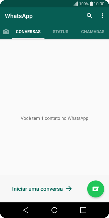 Pressione o ícone de busca, e digite as primeiras letras do nome do contato. Pressione o ícone de busca, e digite as primeiras letras do nome do contato.
