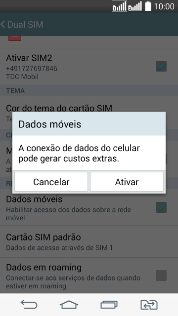 Se você quiser ativar a função, deve pressionar Ativar. Se você quiser ativar a função, deve pressionar Ativar.